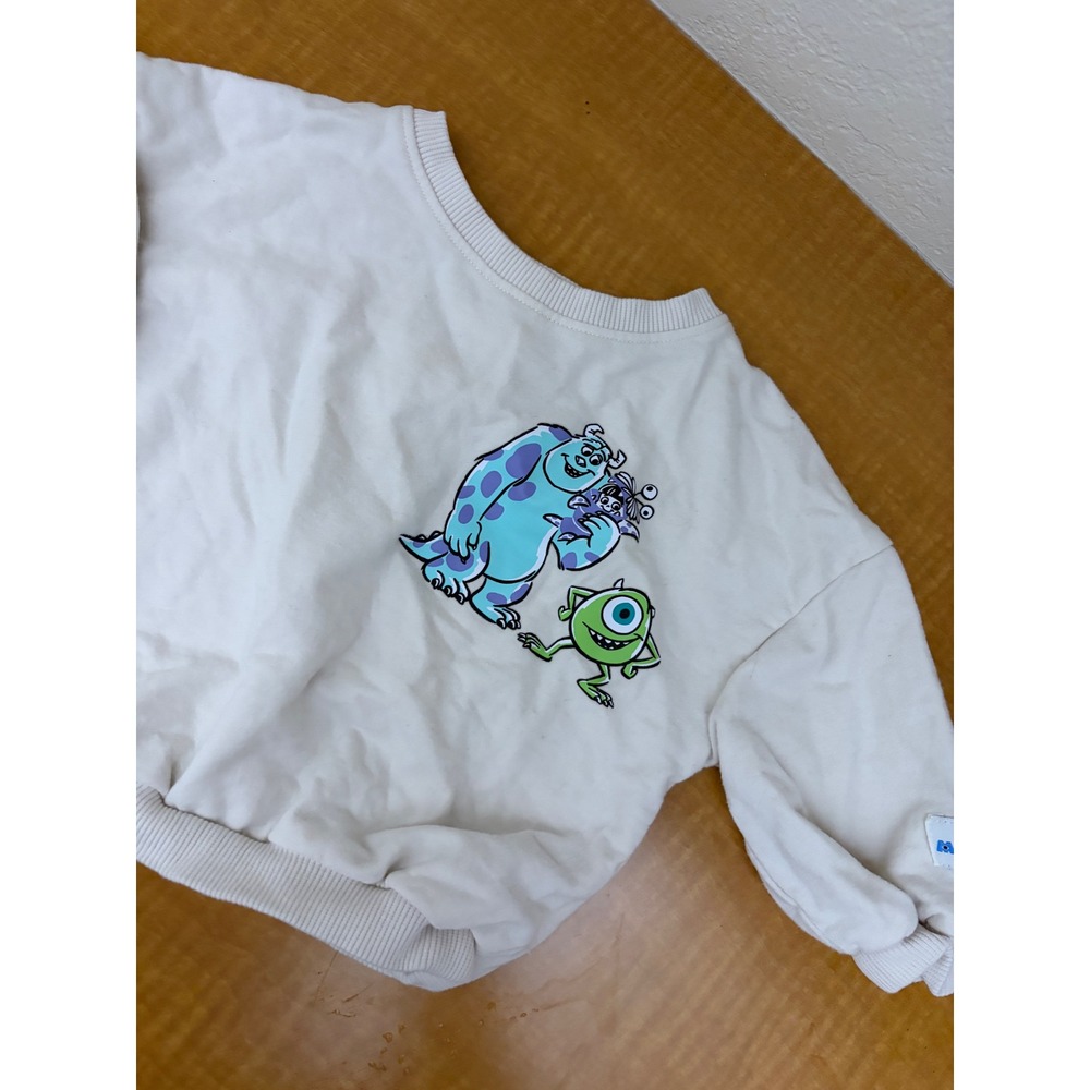 Next Pixar Monsters Inc Sulley Mike Boo Sweatshirt Cream Kids 9-12 Months